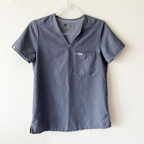 FIGS One Pocket V Neck Scrub Top - Picture 1 of 7